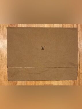 Louis Vuitton Large Tan Fold Over Dust Bag  LIKE NEW!!